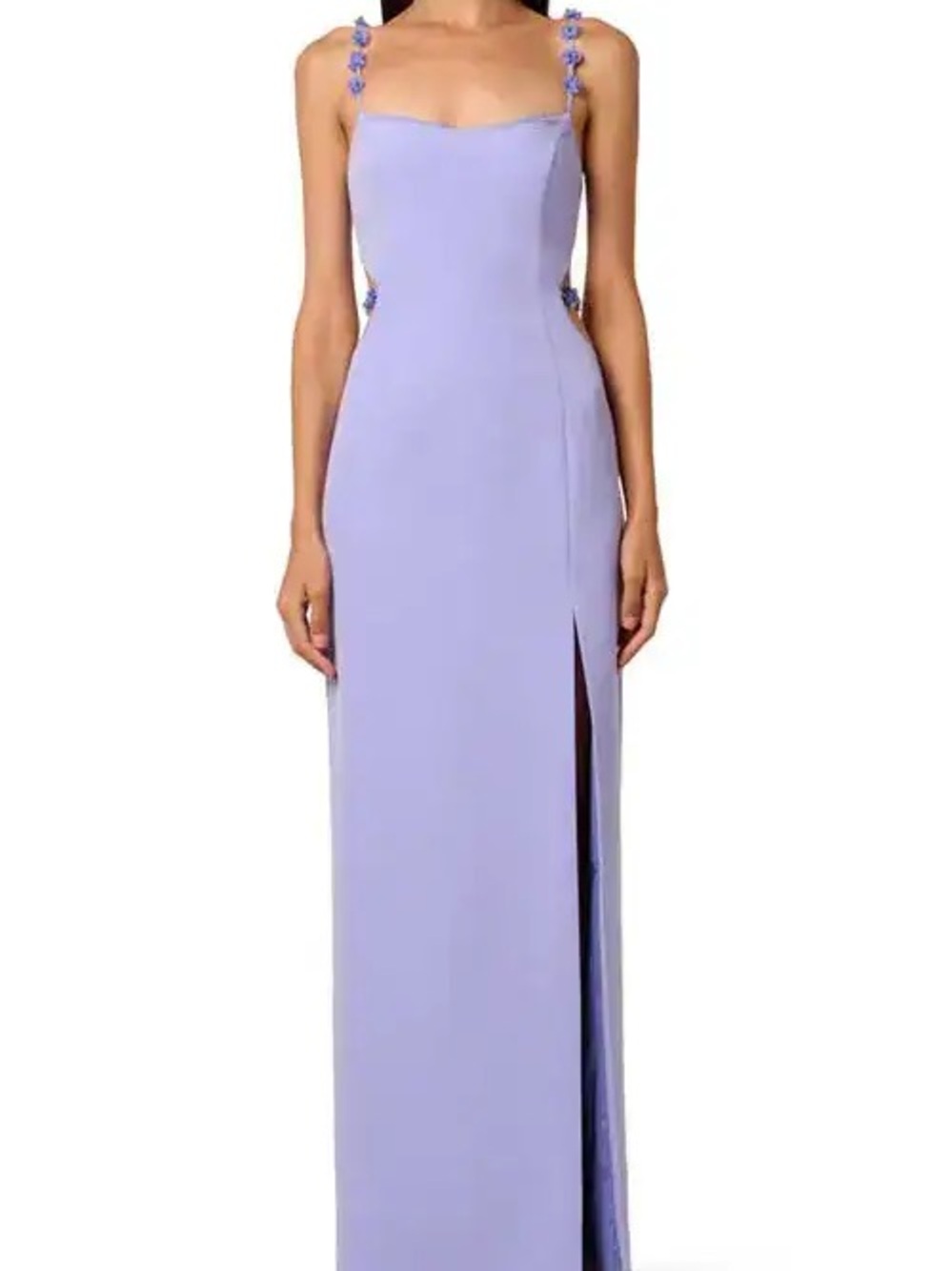 Liv Foster Emma Cut-Out Floral Applique Column Maxi Dress